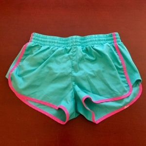 Juniors SO Teal/Pink Stripe Workout Shorts Size XS